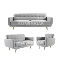 ALTO HOGAR - Juego de Sala 3 2 1 Lindsey Gris