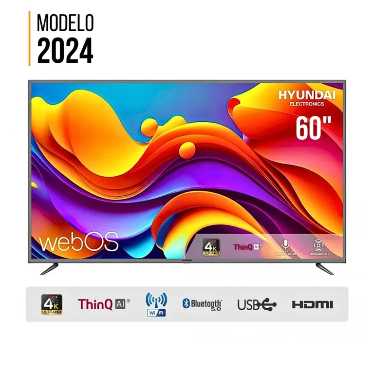 Televisor 60 pulg. LED UHD 4K Smart TV HYLED6003W4KM