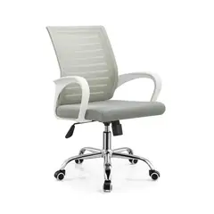 VENSO - Silla De Oficina Ergonómica Ejecutiva RTA-UT5HDA7PT Blanco Gris.