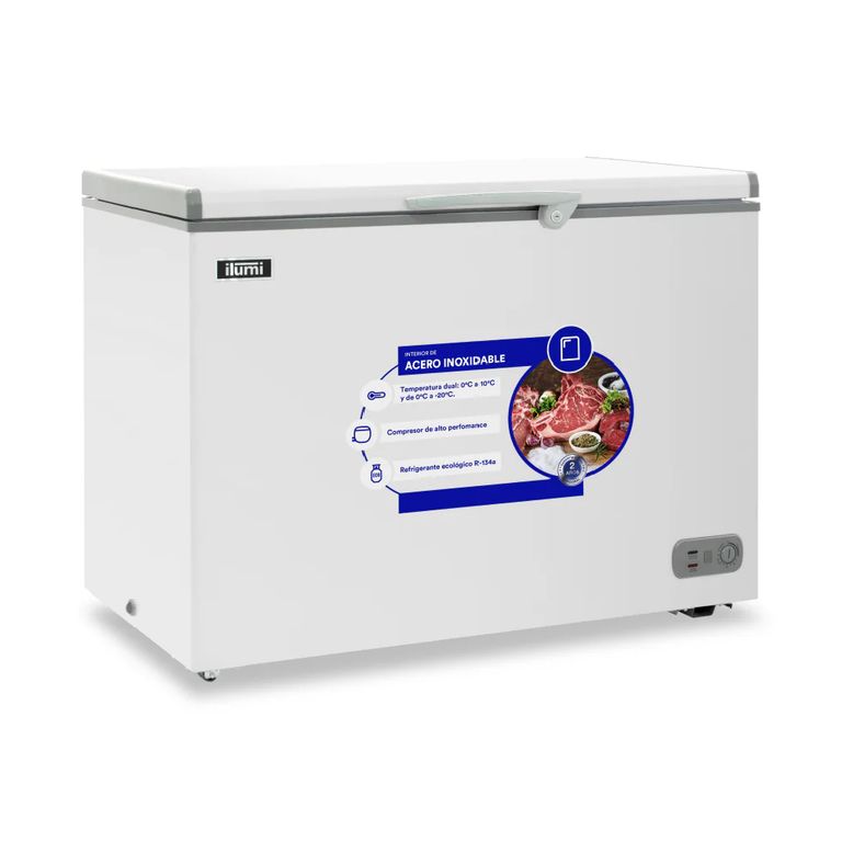 Congelador 340L con tina de Acero Inoxidable TFI-3400WH