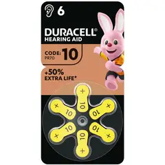 DURACELL - PILAS 10 PARA AUDIFONOS MEDICADOS x 6 PILAS