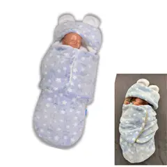 GENERICO - Manta abrigadora con saquito de dormir para bebé Estrellas