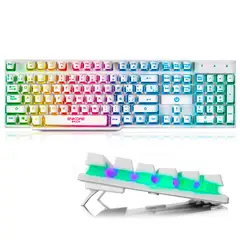 ENKORE - Teclado Gamer Brain Led Enk603w Rainbow
