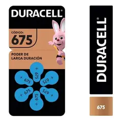 DURACELL - PILAS 675 PARA AUDIFONOS MEDICADOS x 6 PILAS