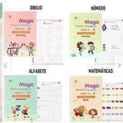 OEM - 4 Libros Educativos Mágicos Montessori + 5 tintas