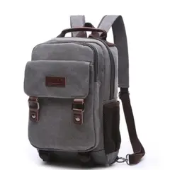 GENERICO - Mochila de lona small Estilo retro hombro y pecho