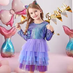 GENERICO - VESTIDO DE NIÑA TEMATICA DE SIRENA