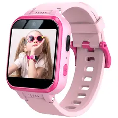 DANWEILE - Reloj multifuncional para teléfono con juegos para niños-rosa