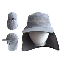 KAST PE - Sombrero Gorro Alta Proteccion Sol Cubre Nuca - Gris claro