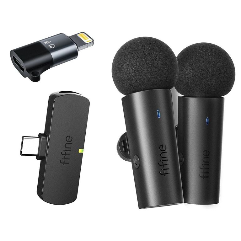 - Micrófono Lavalier M8 Wireless para Android y iPhone