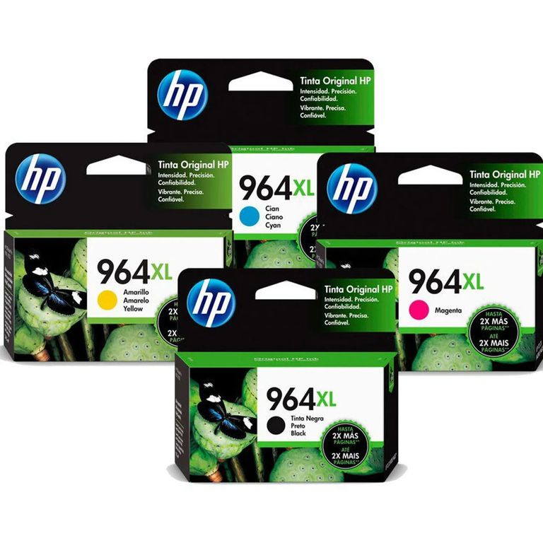 Kit Tinta 964XL Cyan Magenta Amarillo Negro