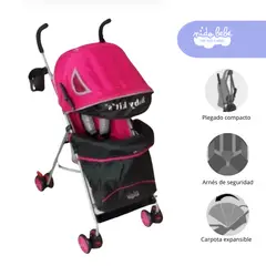 BABY KITS - Coche Baston modelo Mendoza Star color Ligth Fucsia