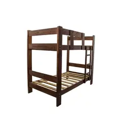 MUEBLES MACRUMO - Camarote de Madera Capirona de 1.5 plz con acabado Nogal