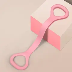 GENERICO - Banda Elástica de Silicona para yoga fitness forma 8 Rosado