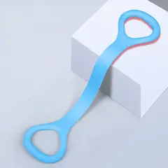 GENERICO - Banda Elástica de Silicona para yoga fitness forma 8 Azul