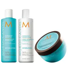 MOROCCANOIL - Shampoo 250ml + Acondicionador + Mascarilla Hydration