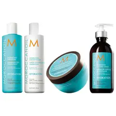MOROCCANOIL - Shampoo 250ml+ Acondicionador+ Mascarilla+ Crema Hydration