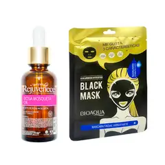 GENERICO - Aceite Facial de Rosa Mosqueta + Mascarilla Negra Hyaluronan