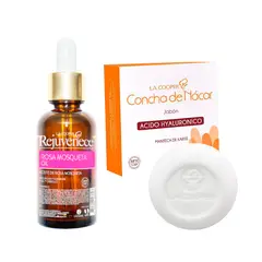 GENERICO - Aceite Facial de Rosa Mosqueta + Jabón Concha de Nacar & AH