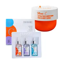 GENERICO - Pack Serum Facial 3 en 1 + Exfoliante Iluminador Vitamina C