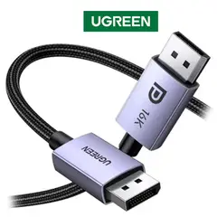 UGREEN - Cable Displayport Dp 2.1 16K 240 Hz 80 Gbps 3 Metros HDR