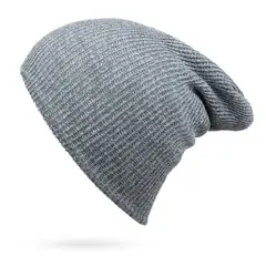 KAST PE - Beanie Clásico Jaspeado Gris Plata Unisex