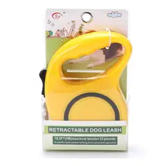 GENERICO - Correa Retráctil para Mascota Mediano 3mt Amarillo