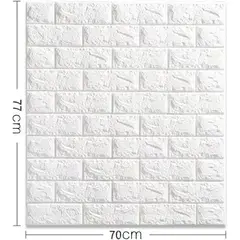 IMPORTADO MC - PAPEL TAPIZ BLANCO 3D ADHESIVA SET