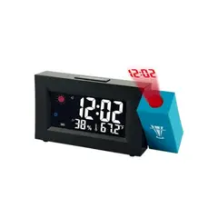 GENERICO - Reloj Proyector Alarma Despertador con Sensor Humedad y Temperatura