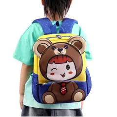 GENERICO - Mochila Kawai Japones Juvenil de Oso Orejitas Niños y Niñas Colegio