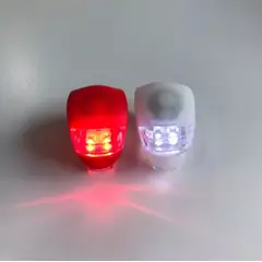 GENERICO - LUZ LED para bicicleta - Luz Frontal y Trasera de Goma