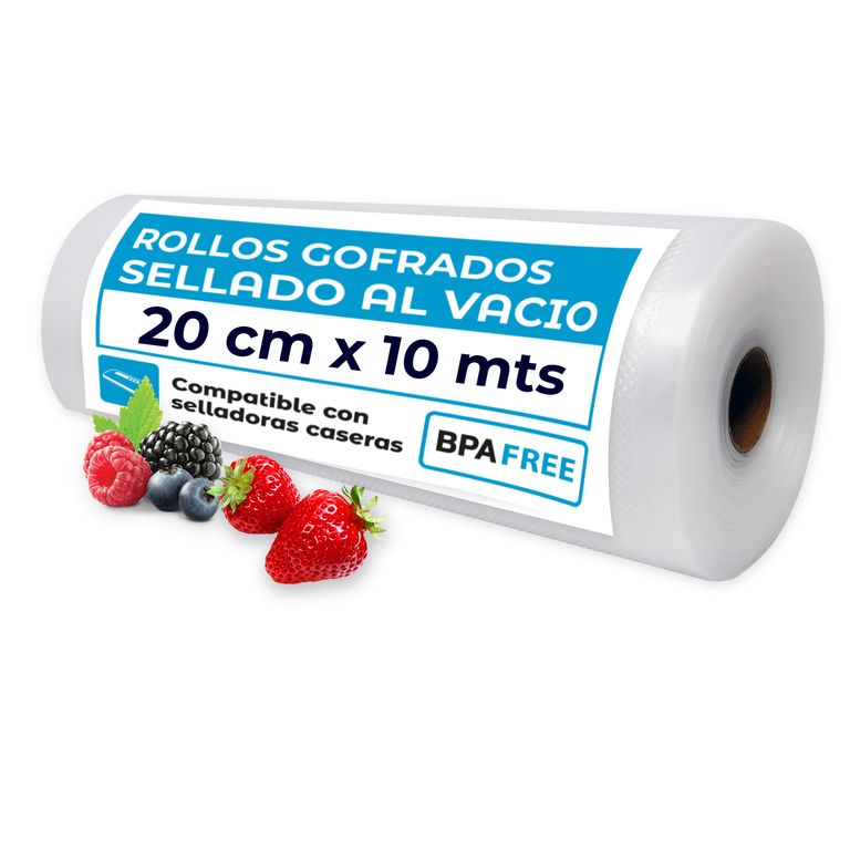 Rollo Bolsa Gofrada 20x10 Mts Sellado al vacío