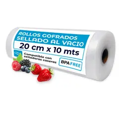 GENERICO - Rollo Bolsa Gofrada 20x10 Mts Sellado al vacío