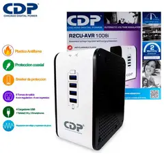CDP - Estabilizador R2CU-AVR1008I 1000VA/720W 8 Salidas 4 Port USB