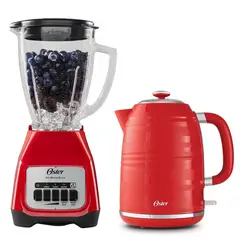 OSTER - Combo Licuadora 800 watts + Hervidor 4177 Rojo