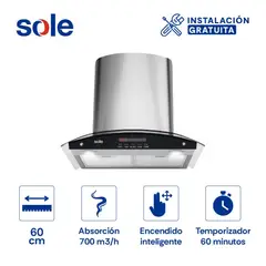 SOLE - Campana Extractora Decorativa TURE82CO de Panel Digital 230W