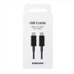 SAMSUNG - Cable Usb-C to Usb-C 5A 1 8Metros Original NEGRO