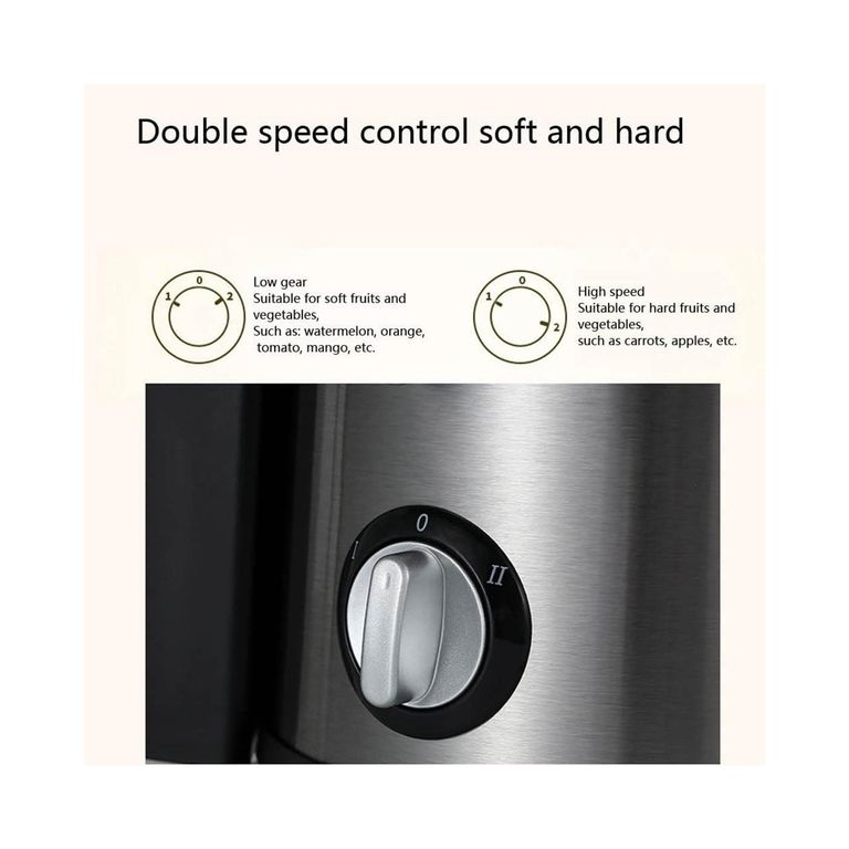 Extractor de jugos 500 W para Frutas enteras. - 2 vel