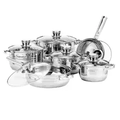 GENERICO - Juego de ollas LIBANESA 12 PZ Acero. Inox TECNOLOGIA ALEMANIA