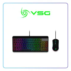 VSG - Kit gamer 3 en 1 PYXIS, mouse, teclado y mousepad VG-BL099-BLK