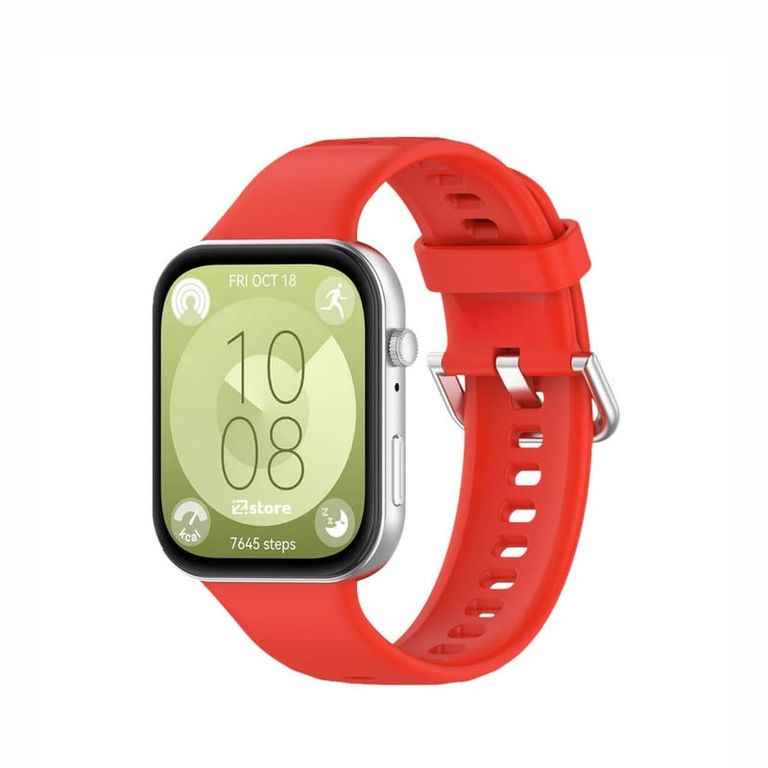 Correa de Silicona Para Huawei Fit 3 - Rojo