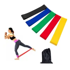 GENERICO - Bandas Elásticas Pack De 5 Fitness Yoga Gimnasia Resistencia
