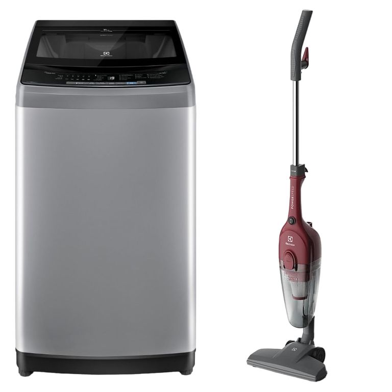 Combo: Lavadora Carga Superior 11kg Gris EWIW11F2USVG + Aspiradora vertical STK13
