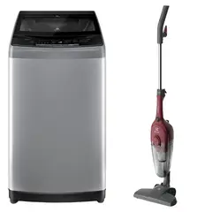 ELECTROLUX - Combo: Lavadora Carga Superior 11kg Gris EWIW11F2USVG + Aspiradora vertical STK13