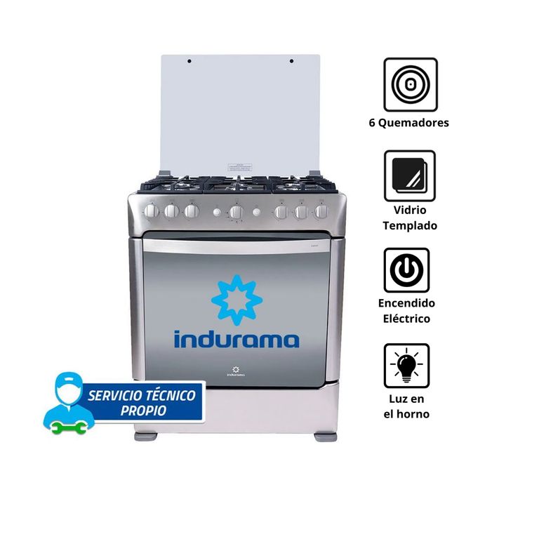 COCINA PARMA ZAFIRO CROMA 6 QUEMADORES