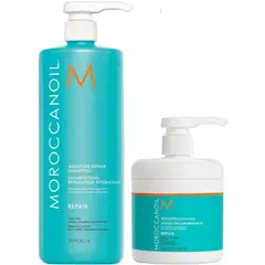 MOROCCANOIL - Shampoo Reparador 1000ml + Mascarilla Repair