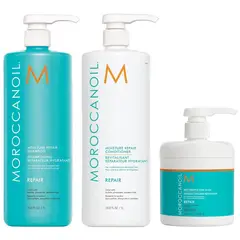 MOROCCANOIL - Shampoo Reparador 1000ml Acondicionador+ Mascarilla Repair