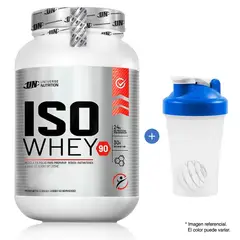 UNIVERSE NUTRITION - PROTEÍNA ISOLATADA ISO WHEY DE 1.1 KG COOKIES AND CREAM MÁS SHAKER