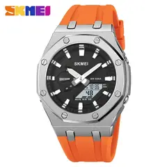 SKMEI - Reloj 2243 Naranja Correa Silicona Hora Mundial_.