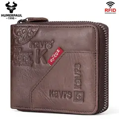 GENERICO - Billetera de Cuero Vacuno con RFID KA004 Hombre